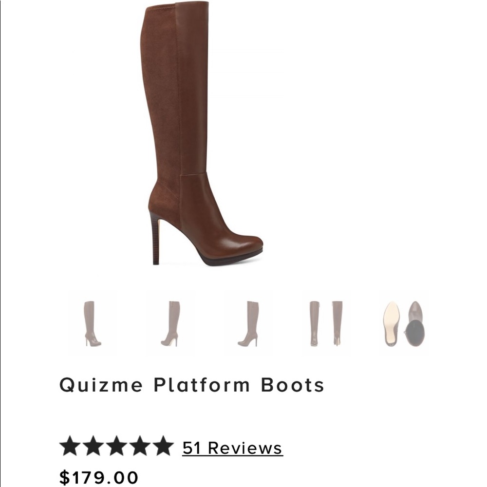 Nine West brown leather boots